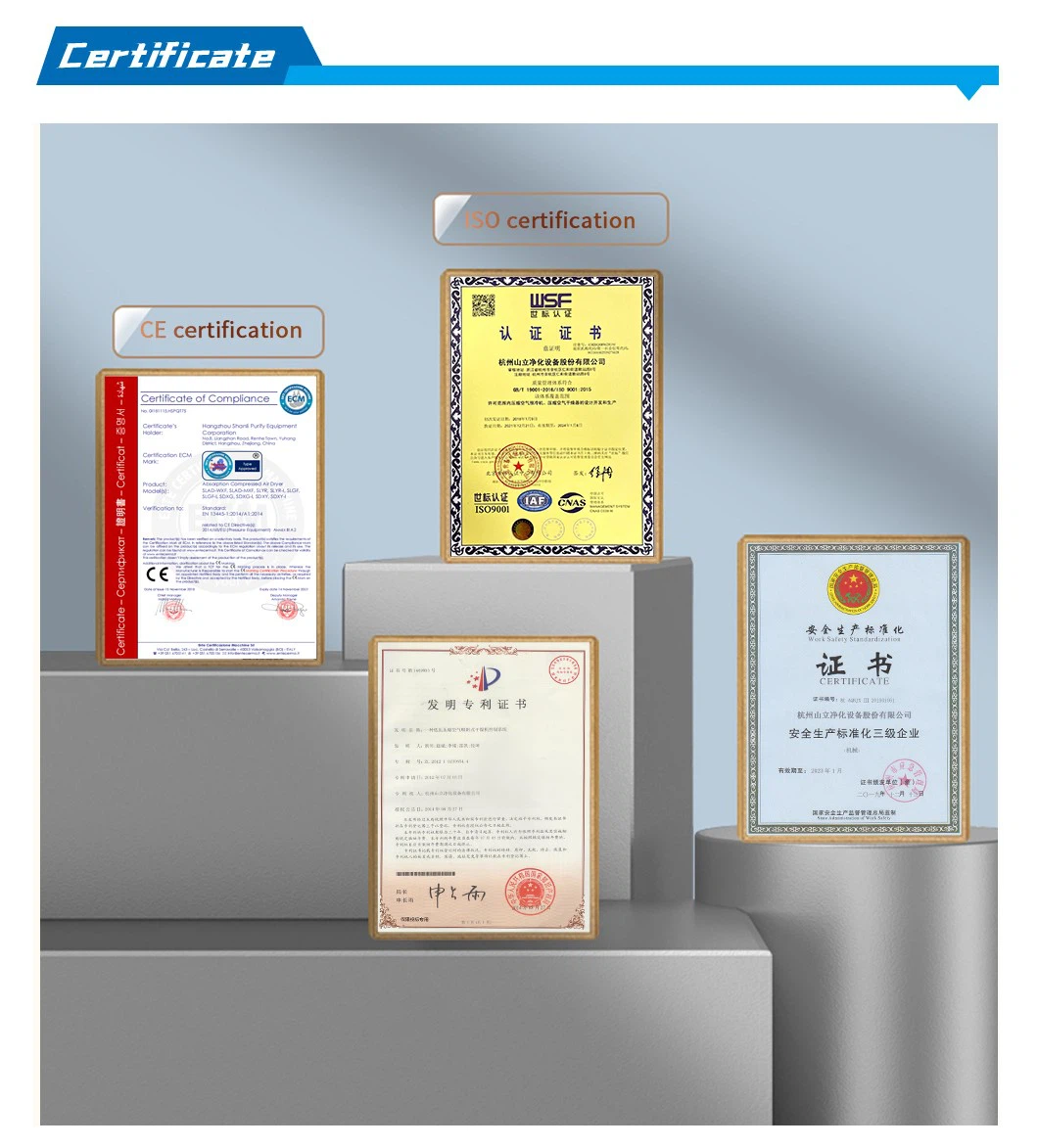 AIR DRYER CERTIFICATE AIR DRYER CERTIFICATE